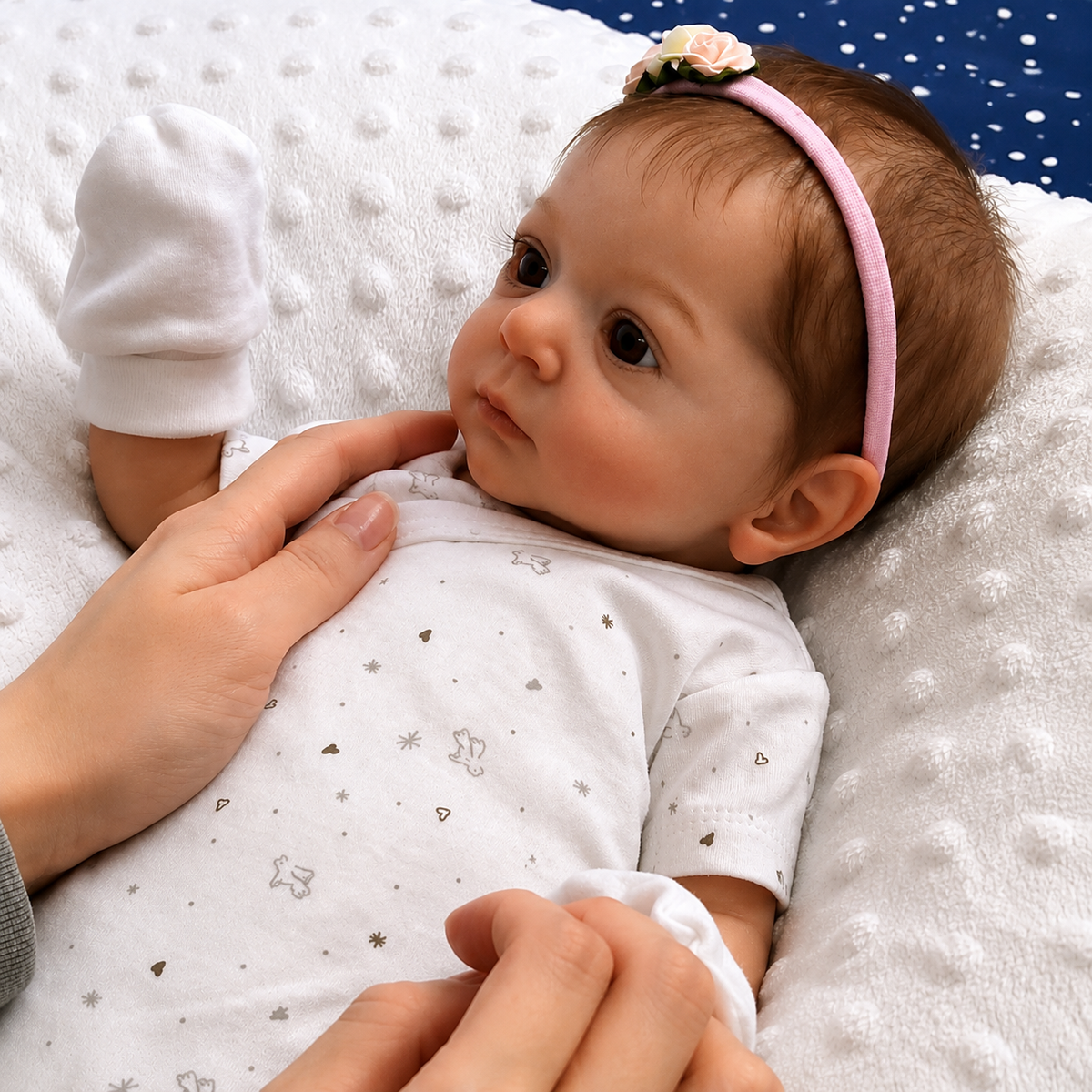 Muñeca Reborn Realista Lia niña 44cm y 1.400kg + Pack Premium