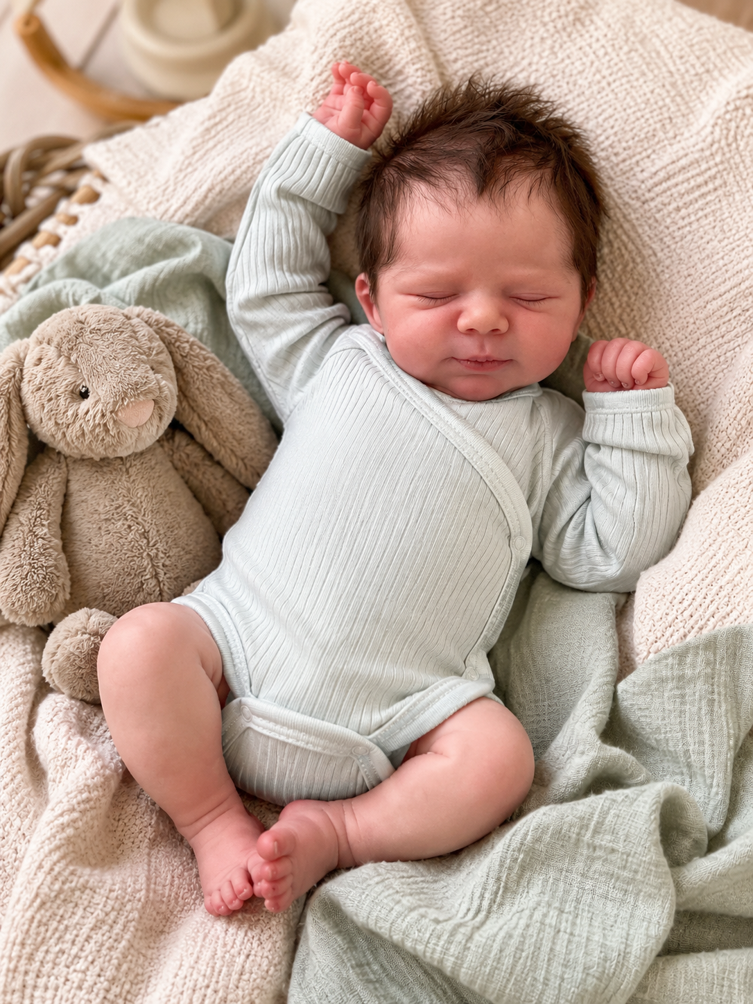 Muñeco Reborn Realista Luis niño 49cm y 1.800kg + Pack Premium