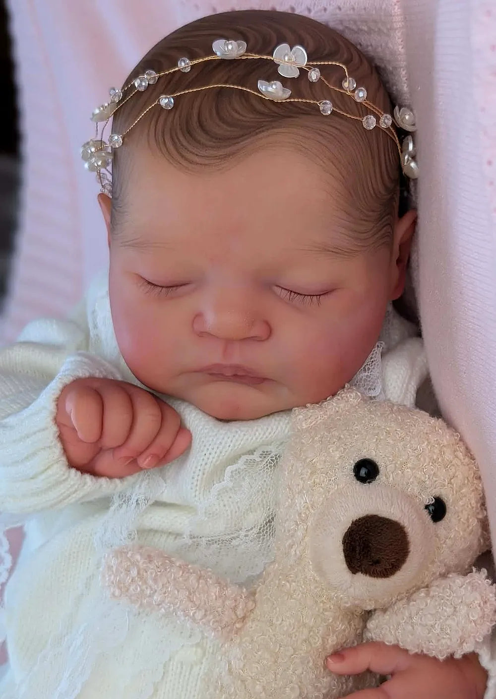 Muñeca Reborn Realista Bruna niña 49cm y 1.700kg + Pack Premium