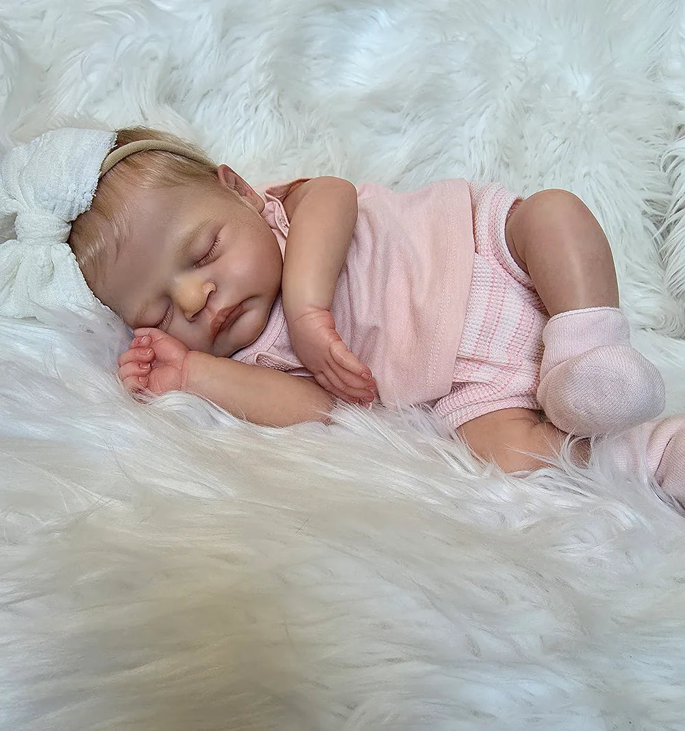 Muñeca Reborn Realista Emilía niña 49cm y 1.700kg + Pack Premium