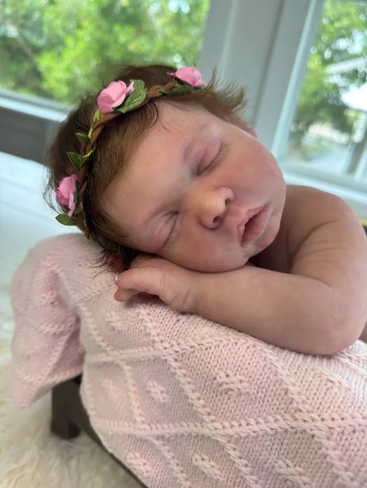 Muñeca Reborn Realista Thalia niña 45cm y 1.700kg + Pack Premium