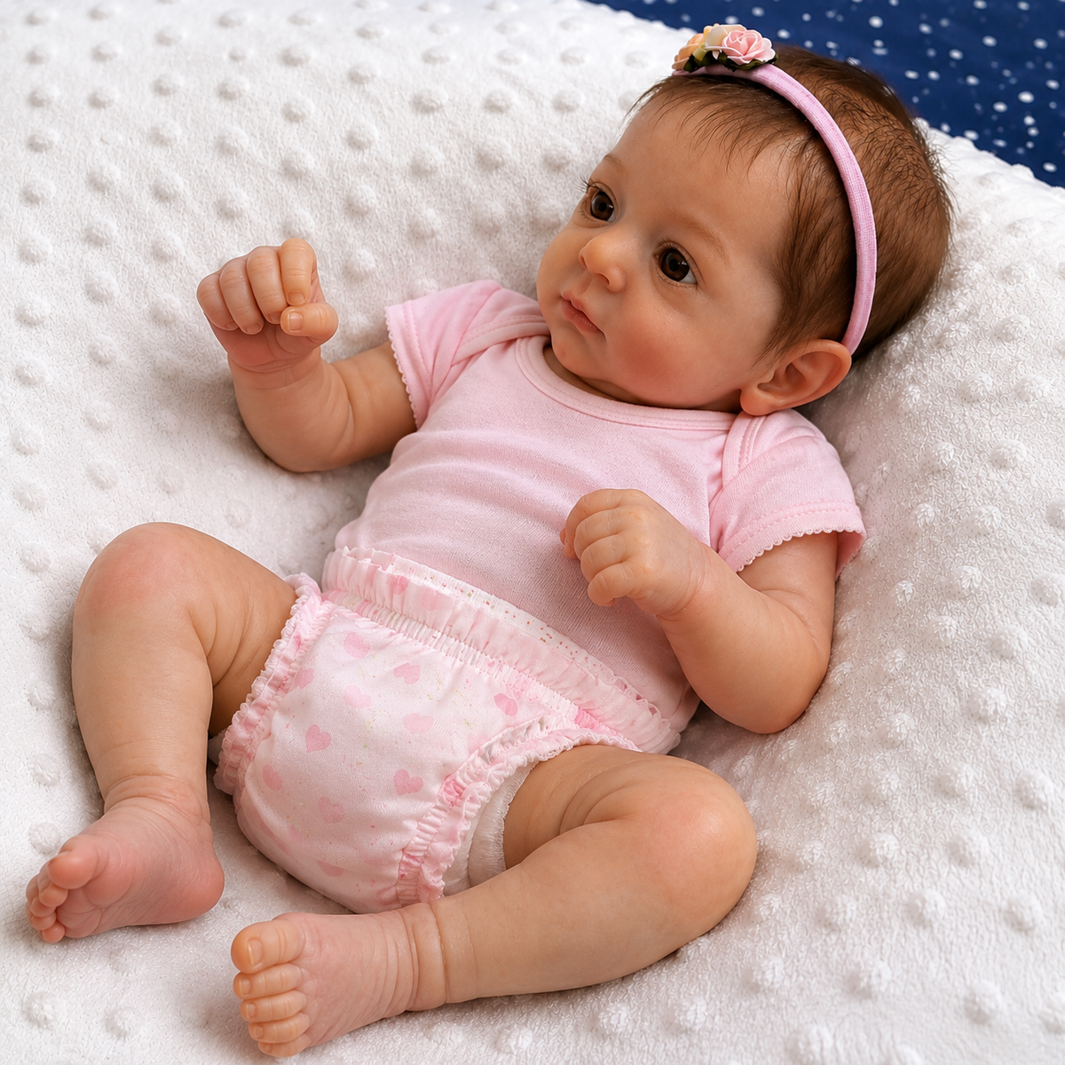 Muñeca Reborn Realista Lia niña 44cm y 1.400kg + Pack Premium