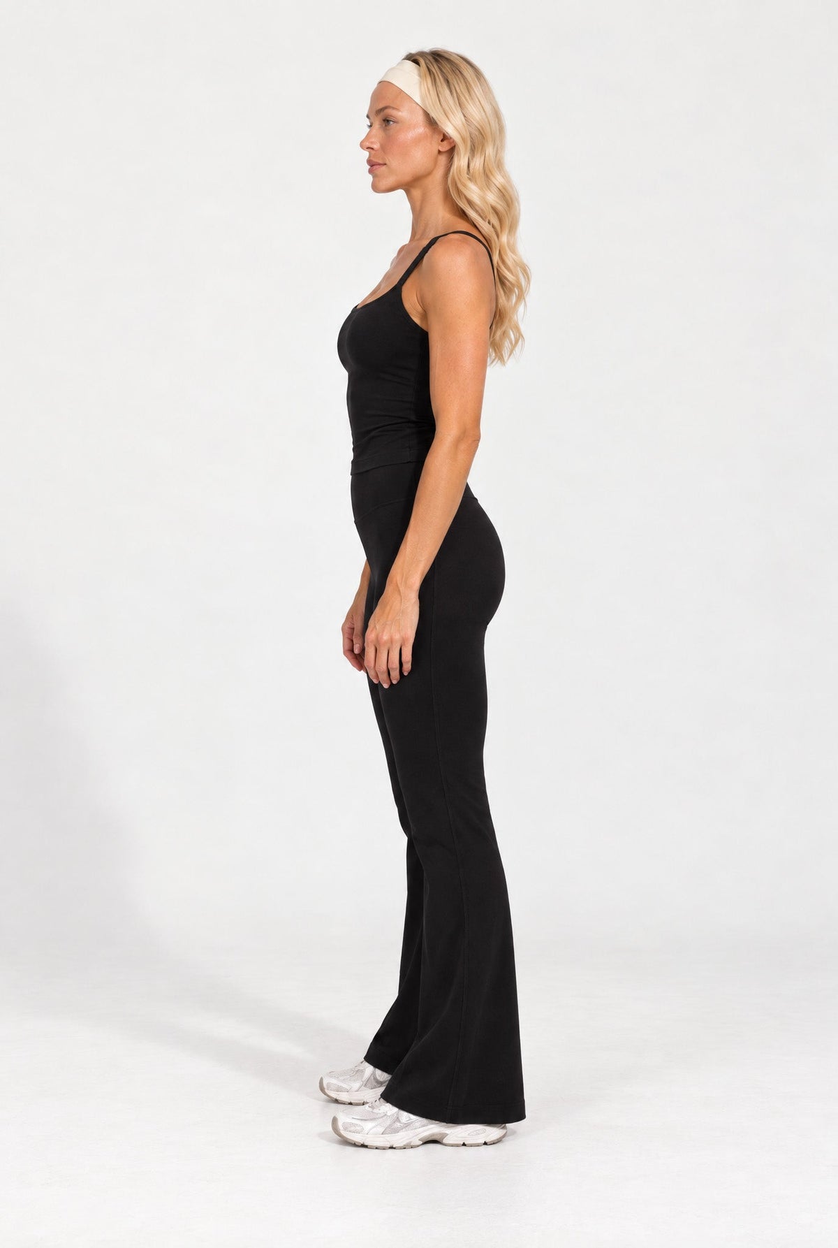 Organic Cotton Flare Leggings - Black