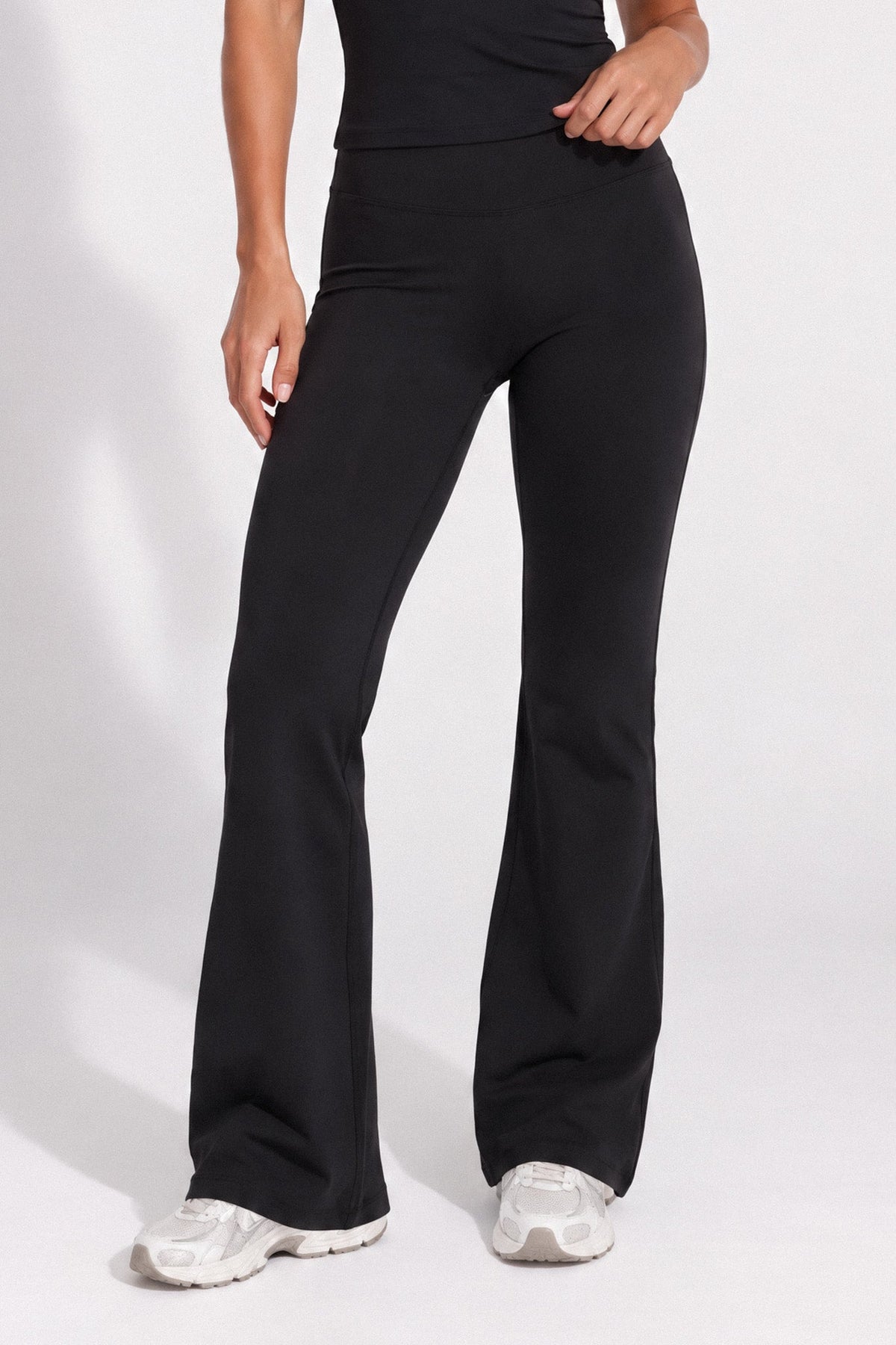 Organic Cotton Flare Leggings - Black