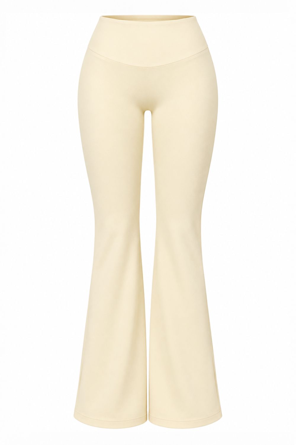 Organic Cotton Flare Leggings - Buttercream