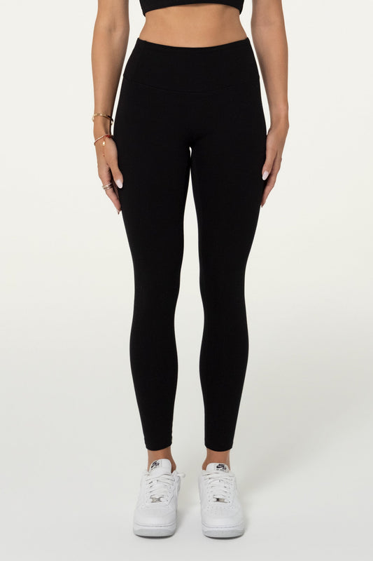 Organic Cotton Invisible Scrunch Leggings - Black