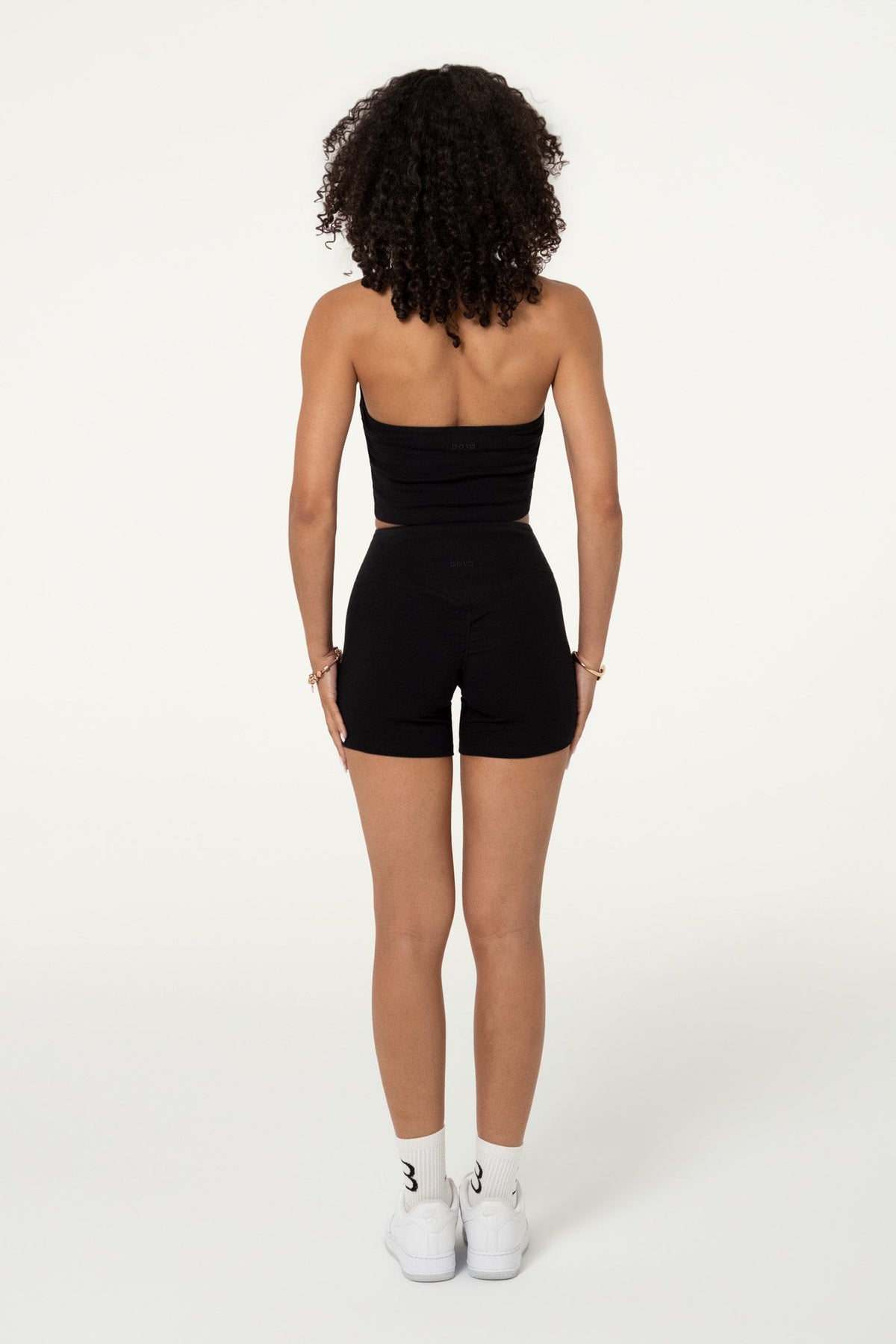 Organic Cotton Invisible Scrunch Shorts - Black