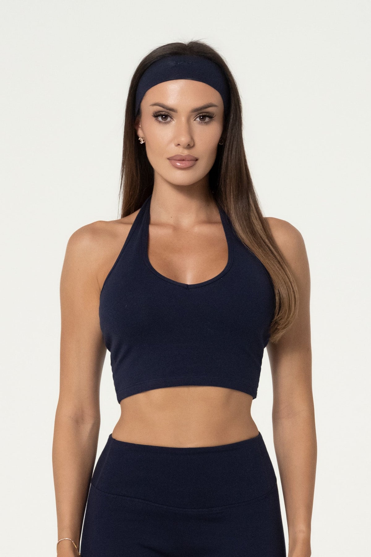Organic Cotton Halter Top - Navy