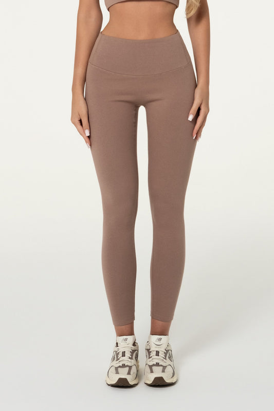 Organic Cotton Invisible Scrunch Leggings - Truffle