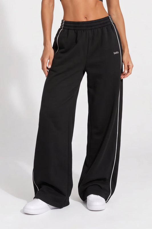 100% Organic Cotton Oversized Sweatpants - Black